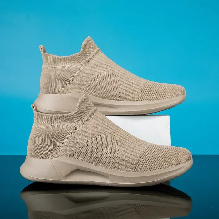 Chaussures de sport décontractées pour homme, en maille, à semelle plate, respirantes, pour l'extérieur.