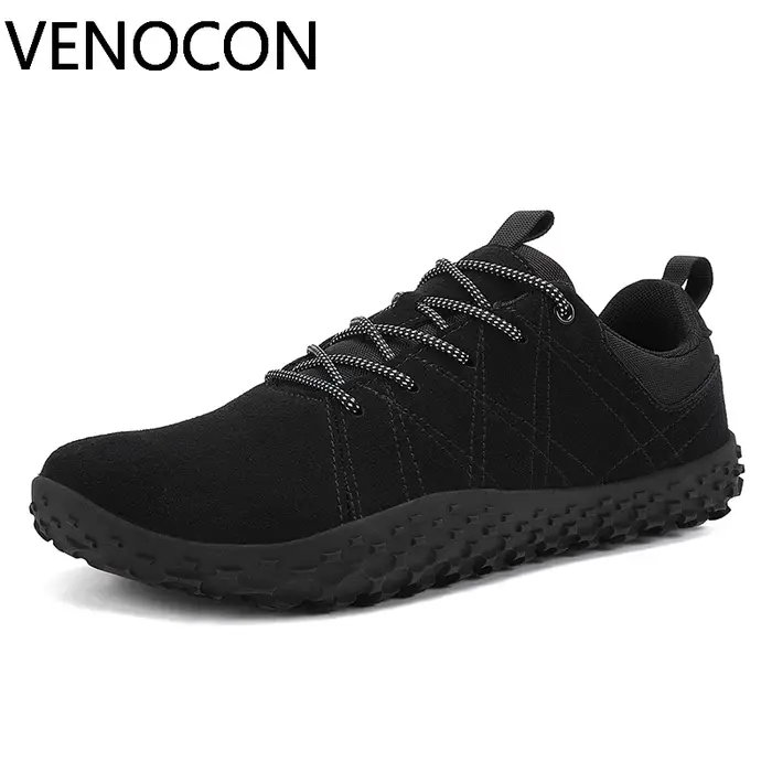 VENOCON minimaliste pieds nus homme sol sensation baskets avec balle large orteil boîte marche rando