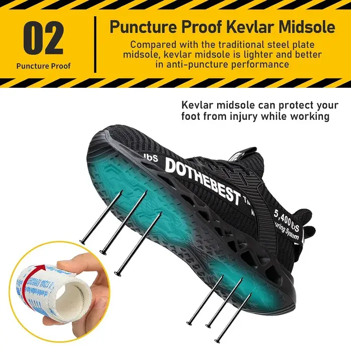 Chaussures de sécurité Anti-crevaison avec bout en acier