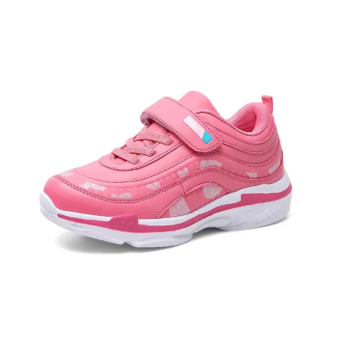 Chaussures de sport imperméables pour filles, baskets décontractées en cuir, roses, respirantes, coo