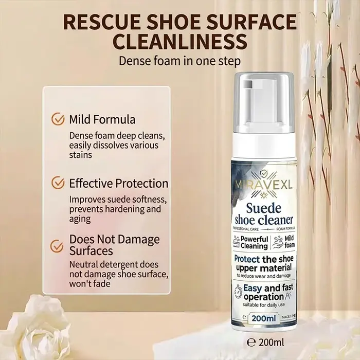 Kit de Nettoyage pour Chaussures en Daim SIKEZHAN : Mousse Nettoyante Puissante