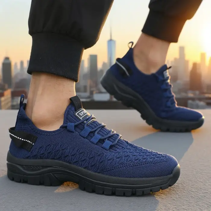 Tendance 2025 hommes maille chaussures de course léger respirant sport baskets mode
