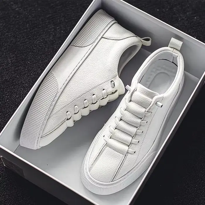 Baskets Blanches à Lacets pour Homme