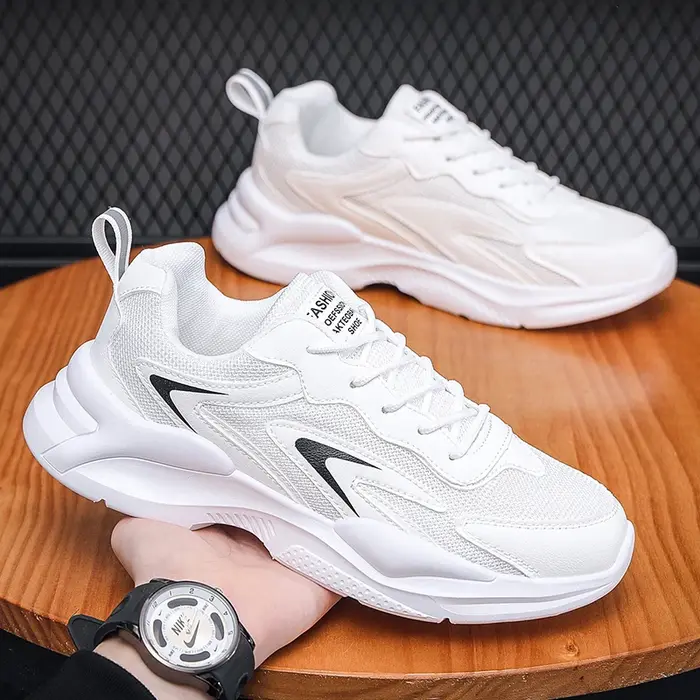 Chaussures de sport décontractées pour hommes, nouvelle collection quatre saisons, respirantes, légères, à semelle souple, pour la course en plein air, baskets tendance pour étudiants.