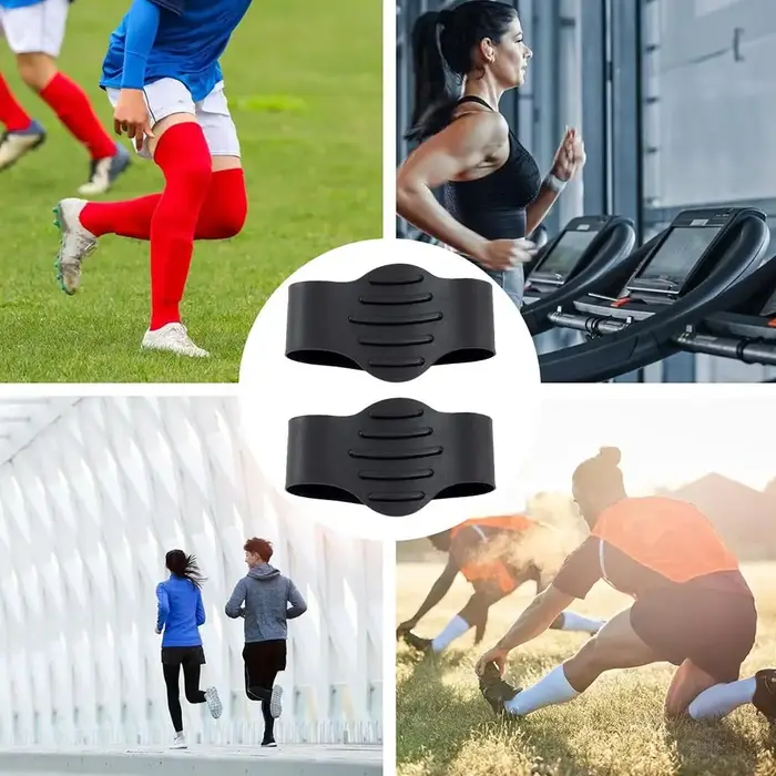 Bandes de lacets de chaussures de football en silicone antidérapantes