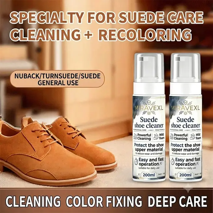 Kit de Nettoyage pour Chaussures en Daim SIKEZHAN : Mousse Nettoyante Puissante