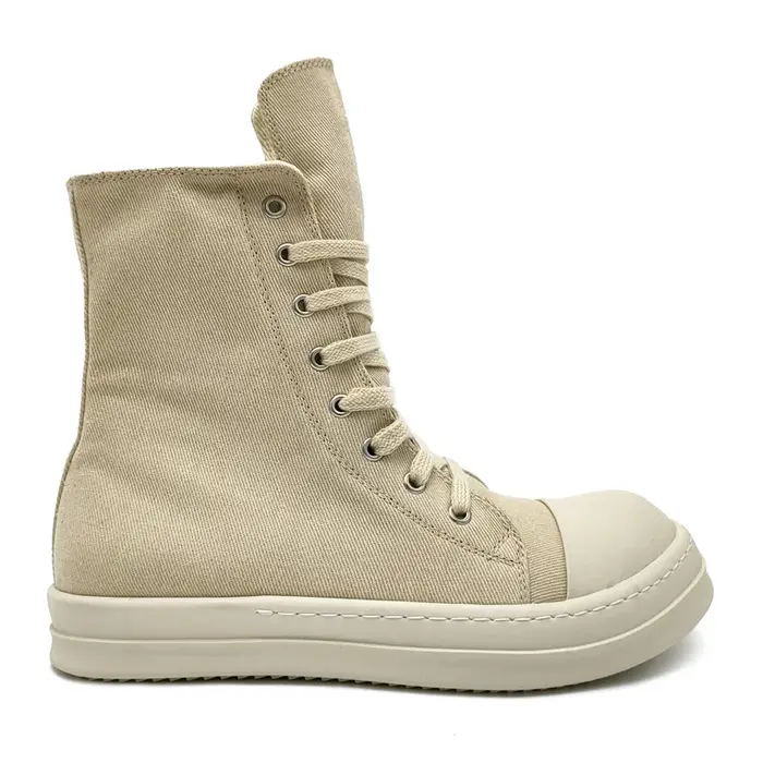 YETTIES Baskets montantes en toile unisexes | Chaussures d'été zippées à semelle épaisse | Plims