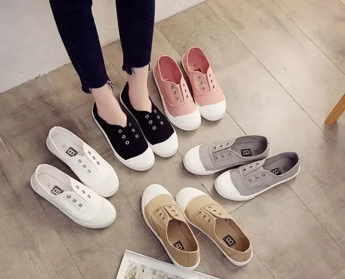 Baskets en toile à enfiler pour femmes
