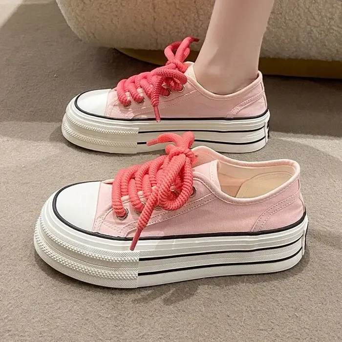 Chaussures en toile à plateforme pour femmes