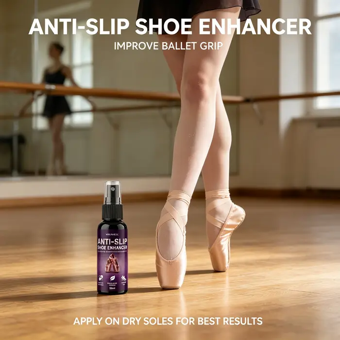 Spray pour chaussures de danse - Améliorateur d'adhérence et antidérapant pour pointes et rubans - Traction instantanée pour le ballet - Portable 30/50ml