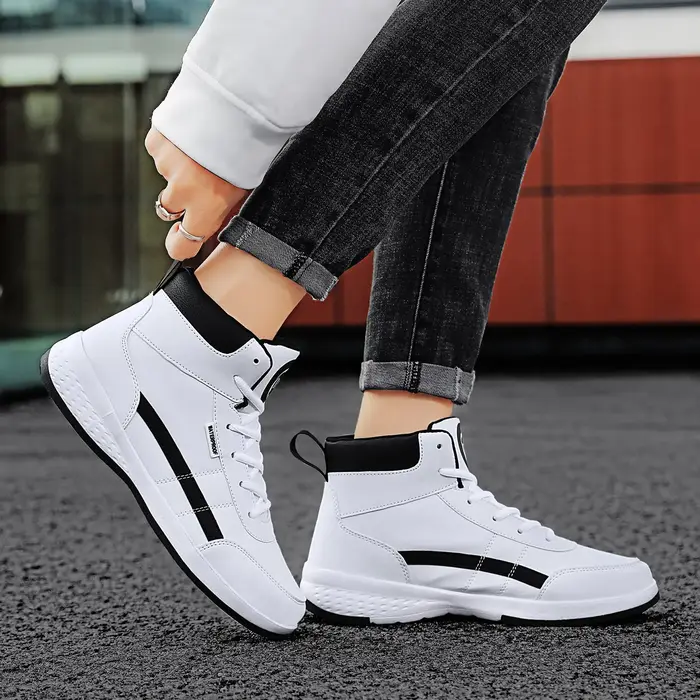 Baskets en cuir PU pour hommes