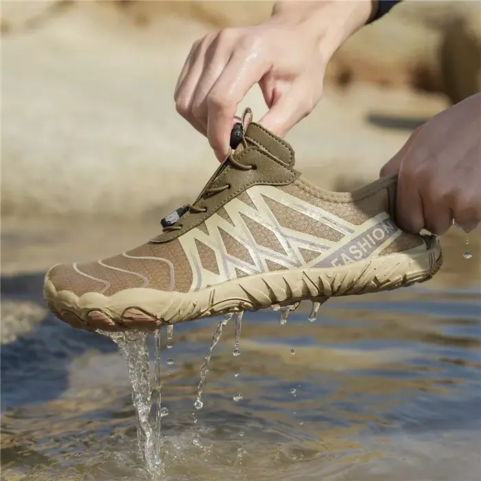 Chaussures de sport aquatiques respirantes kaki antidérapantes pour la randonnée