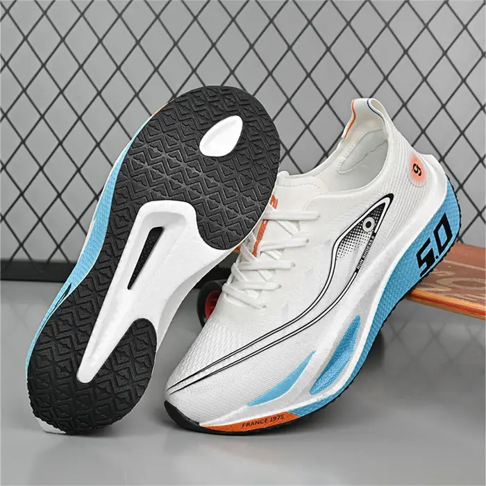 Chaussures de course pour hommes, spécialité sportive, plaque en carbone, marathon, respirantes, lég