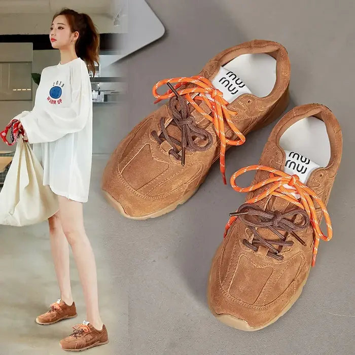 Sheii – baskets de sport rétro en cuir véritable pour femmes