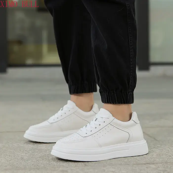 Chaussures De Sport en cuir blanc pour hommes