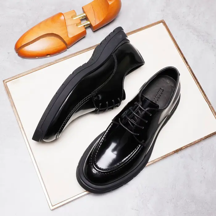 Fait à la main de bonne qualité! Chaussures derby confortables en cuir à semelle épaisse pour chauss