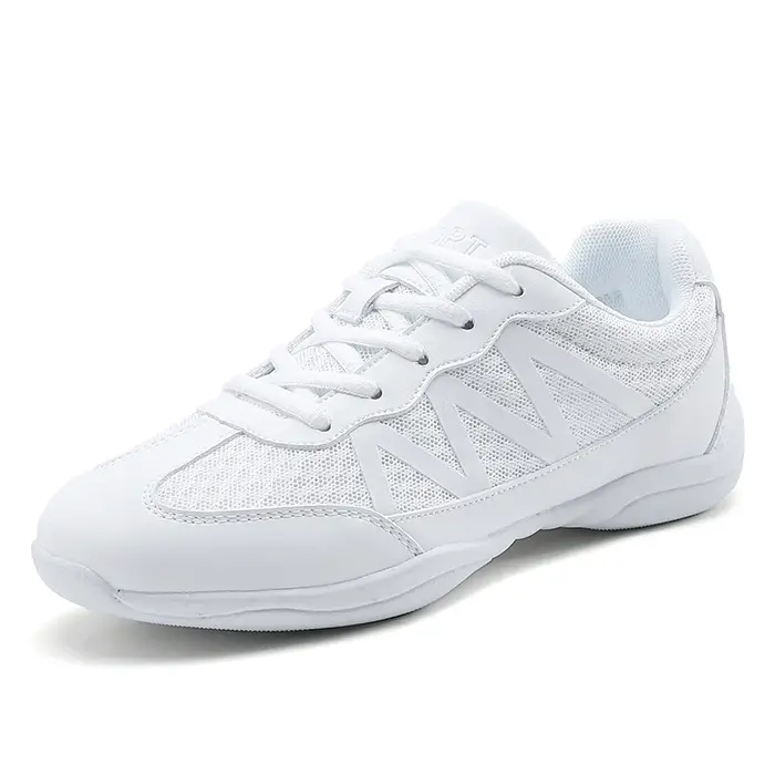 2105 Baskets de danse blanches pour filles, légères, pour entraînement de cheerleading, marche, tenn