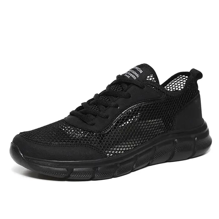Baskets en maille respirantes pour hommes, chaussures décontractées légères, chaussures de marche co