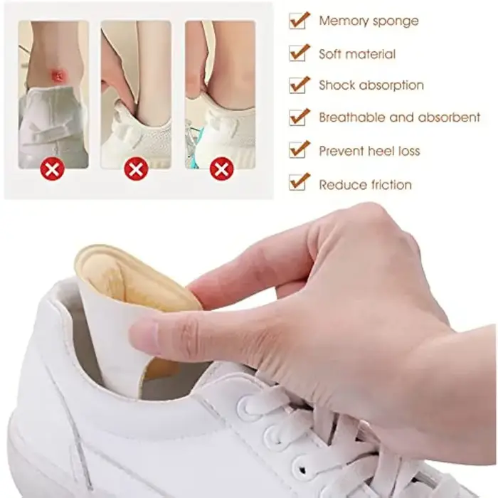 Semelles Autocollantes de Protection de Talon pour Baskets, Patch de Taille Réglable, Coussinets de