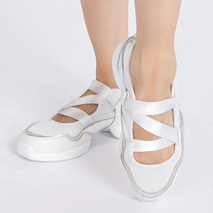 Sansha sandale baskets de danse pour l'été respirant maille sangle conception hommes femmes noir blanc chaussures