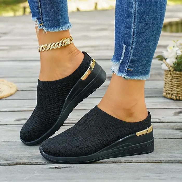 Chaussures de course pour femmes, baskets de sport décontractées confortables en maille respirante,