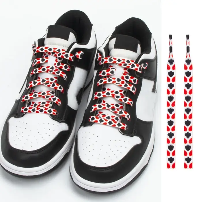 Plat prune lacets pour baskets couleur correspondant impression lacets sport décontracté Tennis lace
