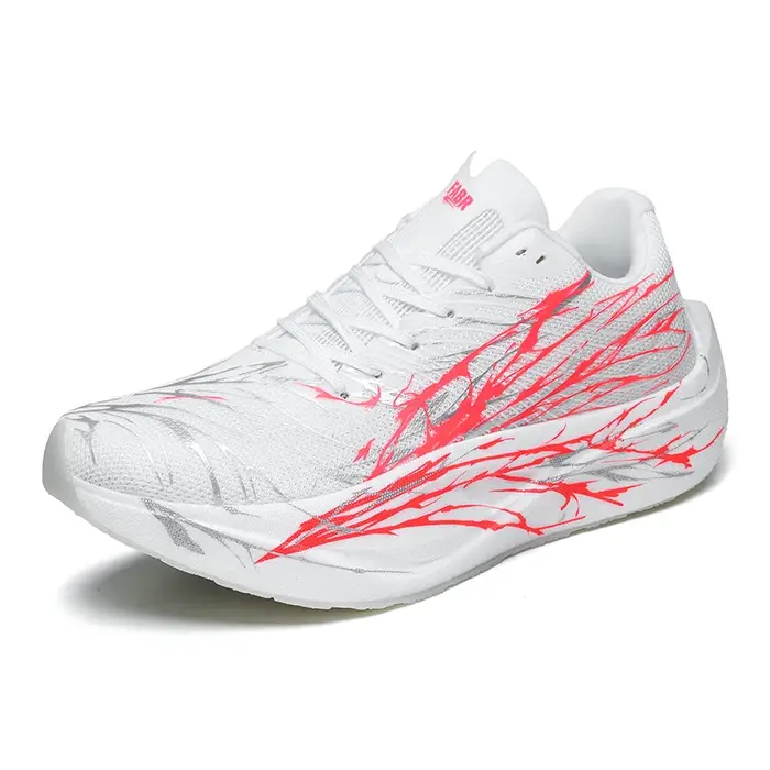 Chaussures de course pour hommes avec plaque en carbone, légères, respirantes, en mesh, semelle anti