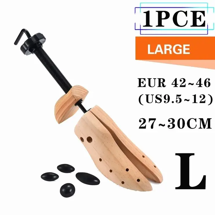 Embauchoirs en bois réglables pour chaussures, anti-plis, avec ressort de tension, EU34-46, pour l'entretien et l'extension des chaussures