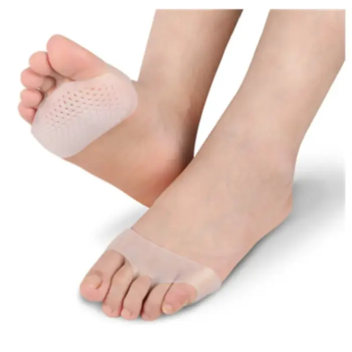 Semelles intérieures en Gel de silice nid d'abeille avant coussin SEBS respirant Anti-douleur semelle dame chaussures à