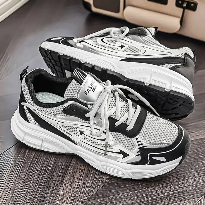 Chaussures décontractées rétro pour hommes, style « Dad Shoes », été 2026, semelle épaisse, respirantes, antidérapantes, pour la randonnée et le streetwear