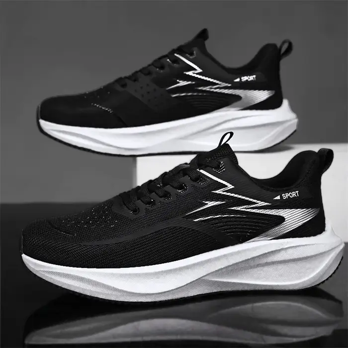 Chaussures de course Marathon pour hommes, baskets de sport respirantes, légères et confortables ave