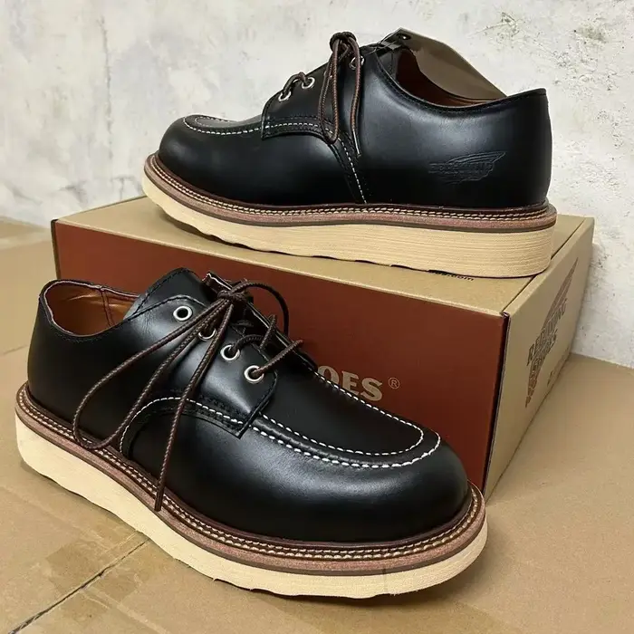 Bottes robustes rétro en cuir véritable Goodyear-Welted Stitchdown