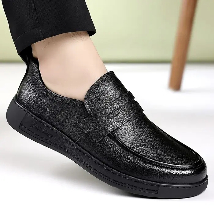 Mocassins en cuir véritable pour hommes