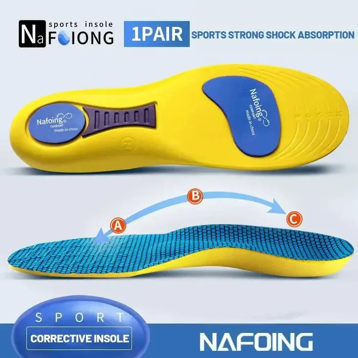 Semelles intérieures de Sport pour chaussures, semelles orthopédiques, Absorption des chocs, déodorant, coussin respirant, Support de voûte plantaire, facilite la pression des pieds