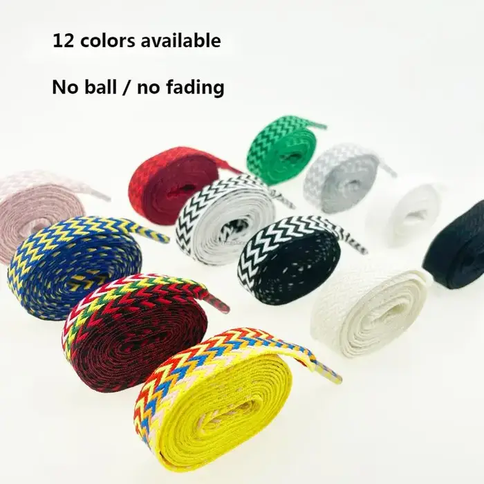1 paire de lacets plats pour baskets AF1, largeur 1.5cm/2cm/3cm, marque de luxe, chaussures à cordes