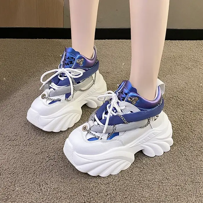 Baskets compensées Kawaii pour femmes