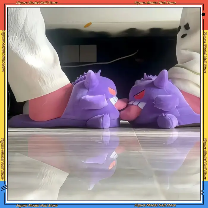 Chaussons Pok Gengar – Nouveau design amusant avec langue dégagée