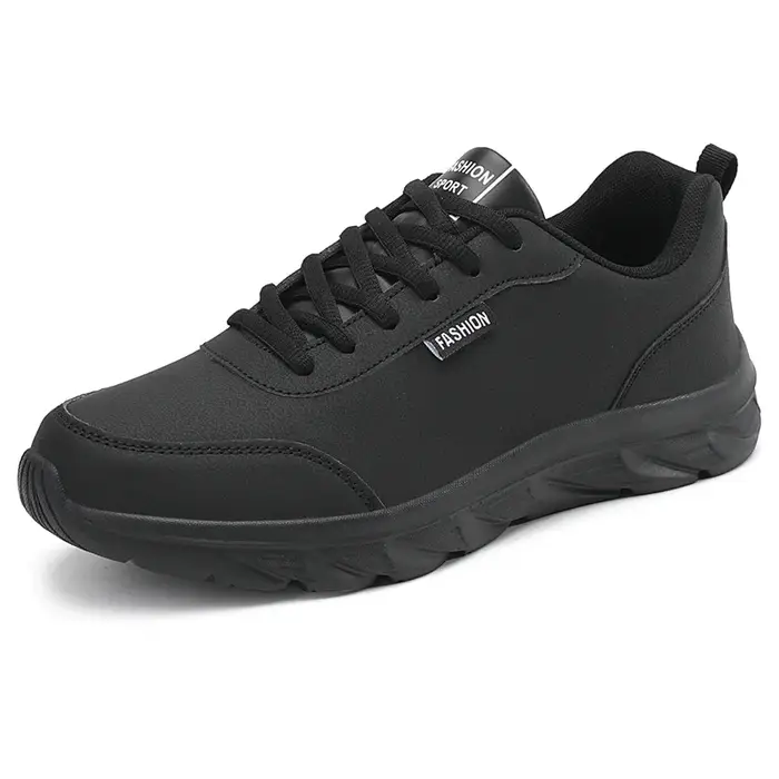 YRZL chaussures de course pour hommes en cuir artificiel imperméable léger antidérapant confortable 