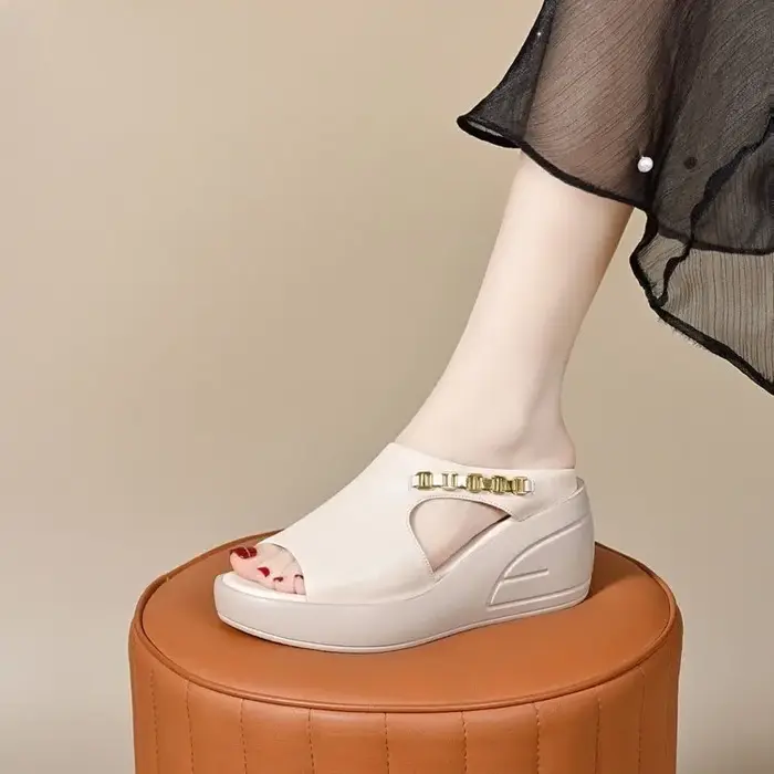Chaussures pour femmes à bout ouvert à plateforme