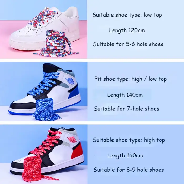Lacets de sport fleur de cajou AF1 lacets de chaussures en toile noir et blanc couleur Ins tendance