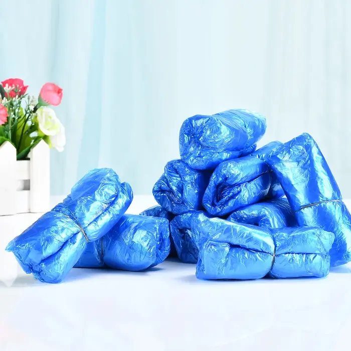 Couvre-bottes imperméables portables en plastique antidérapant, couvre-chaussures jetables, couvre-c