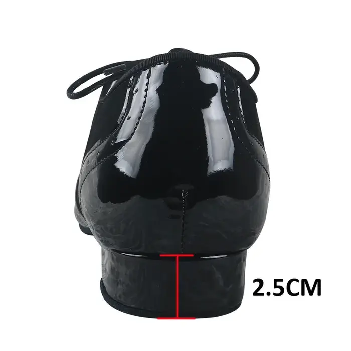 Wedopus 2.5CM chaussures de danse noires hommes salle de bal semelle en daim cubain Latin homme