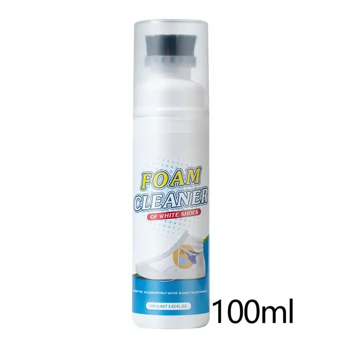 Nettoyant pour baskets 100 ml, mousse nettoyante pour chaussures blanches, bottes, toile, spray anti
