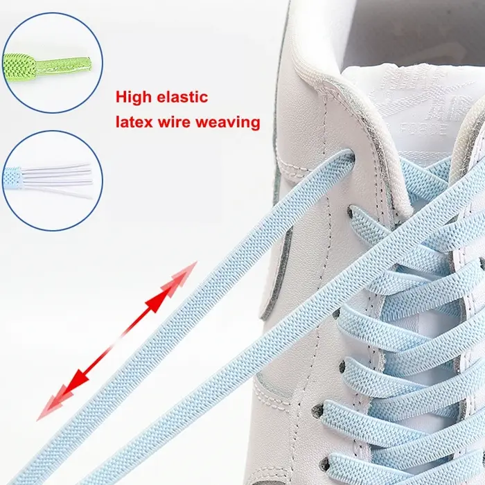 Lacets Plats artificiel astiques Sans Nministériels d pour Enfant et Adulte, Baskets, Rapide, pour P
