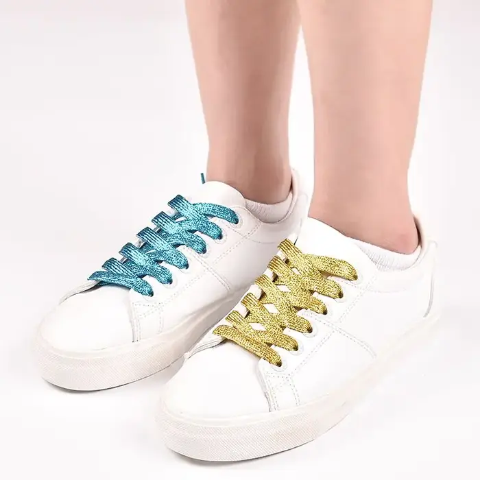 25 couleurs brillant or et argent coloré lacets lumineux 60-180 cm Sneaker chaussures de Sport