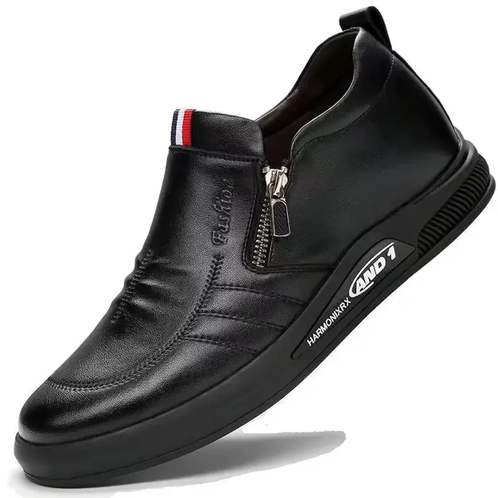 Chaussures décontractées en cuir PU pour hommes, mocassins de marque tendance, baskets d'été plates 