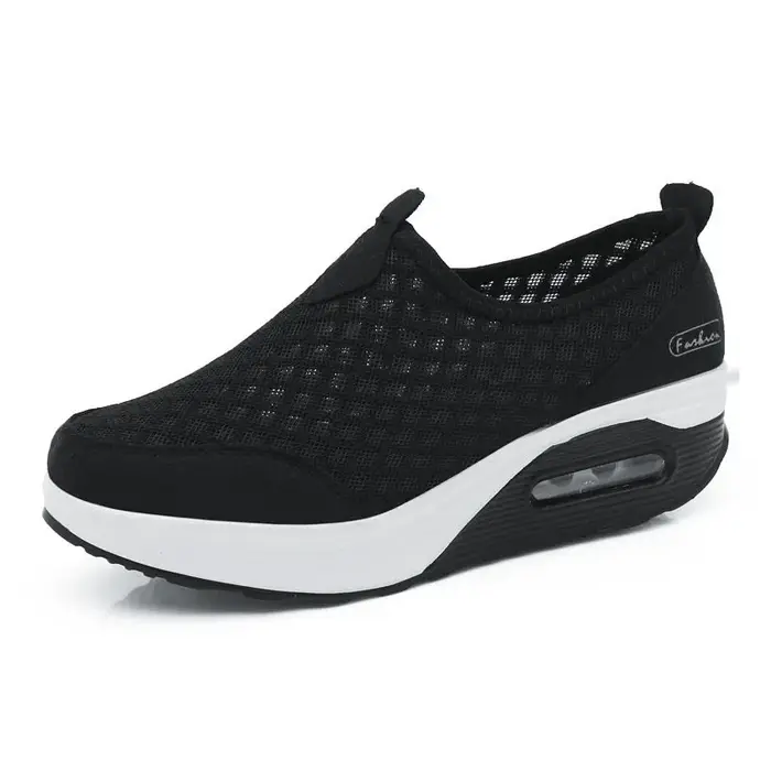 Chaussures à plateforme pour femmes, chaussures de loisirs en tissu maille, à enfiler, chaussures d'été pour femmes, baskets respirantes, taille 35-41, WSH3280