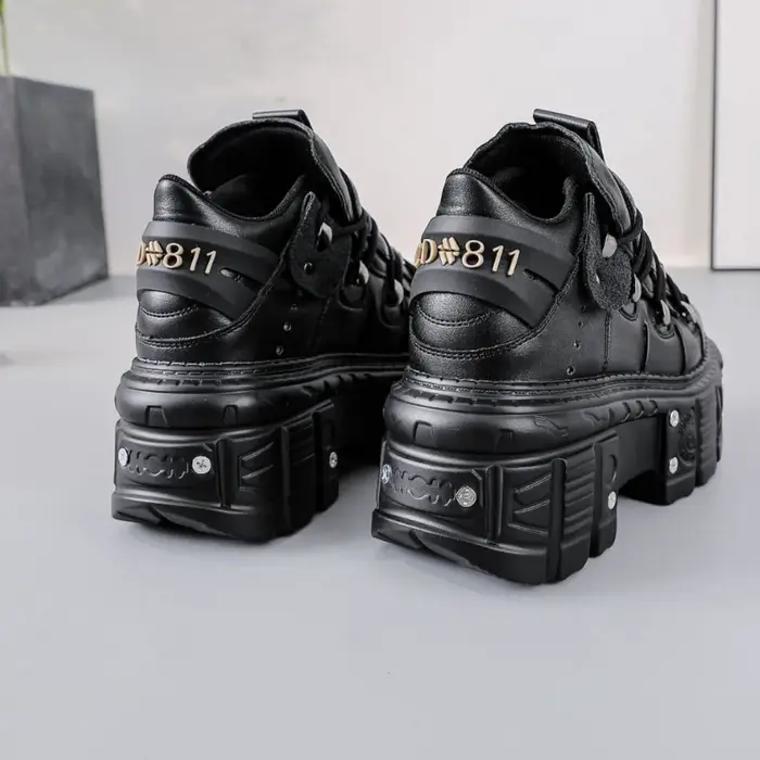 Nouveau Rock chaussures 2025 femmes noir papa