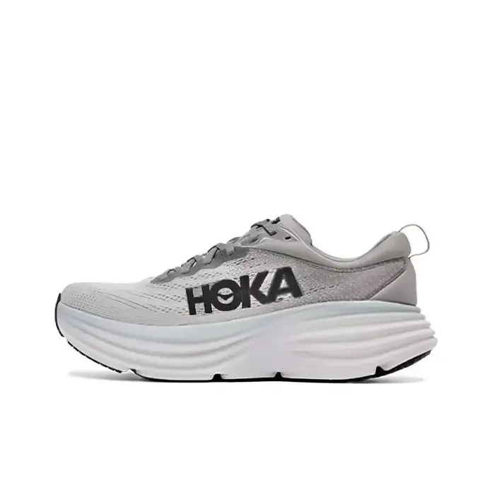 Hoka Bondi 8 Chaussures de course légères pour hommes et femmes, baskets respirantes avec amorti en tissu, baskets d'extérieur.