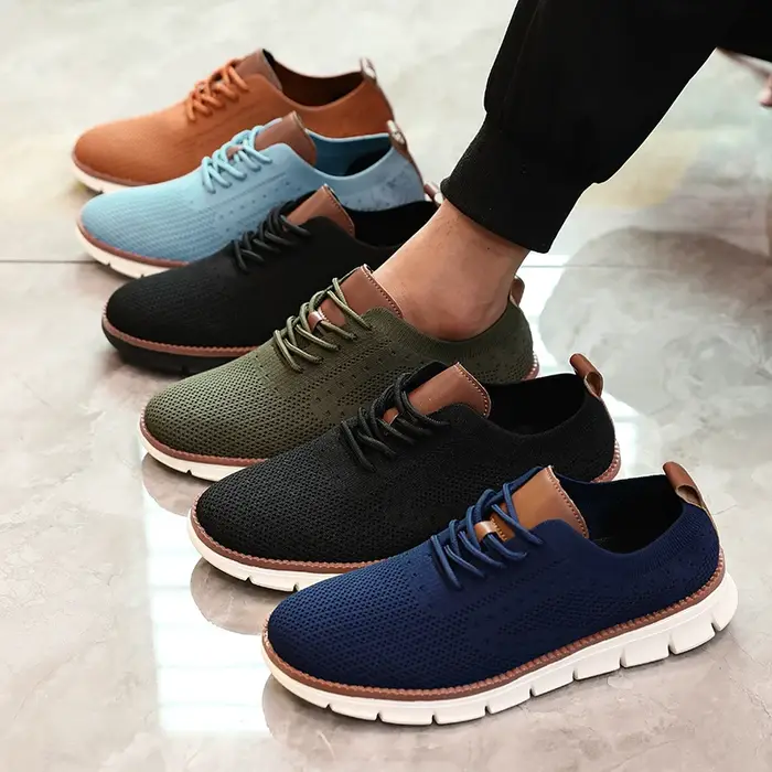 Chaussures tricotées décontractées ultra-légères pour hommes